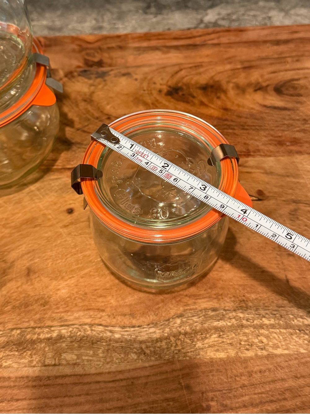 (3) WECK Tulip Jars (2) 744 (1/2 Liter) + (1) 746 (1/3 Liter) w/ stay fresh lids - Picture 7 of 7